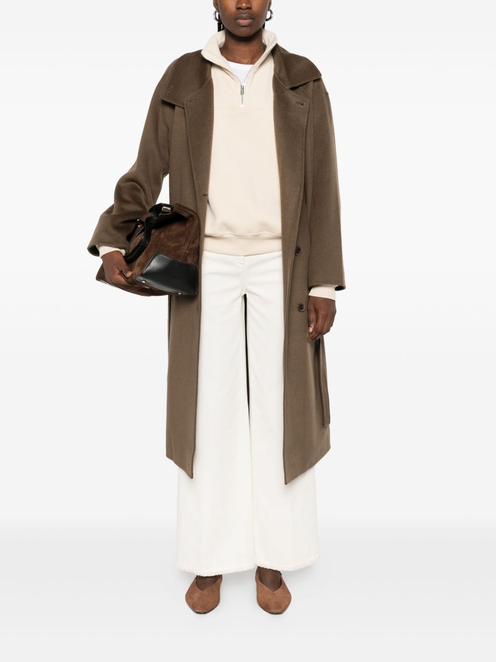 Via Masini 80 Trousers Cream Outer: Cotton