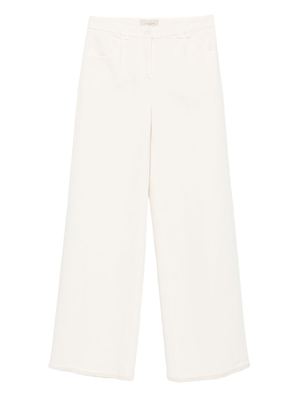 Via Masini 80 Trousers Cream Outer: Cotton