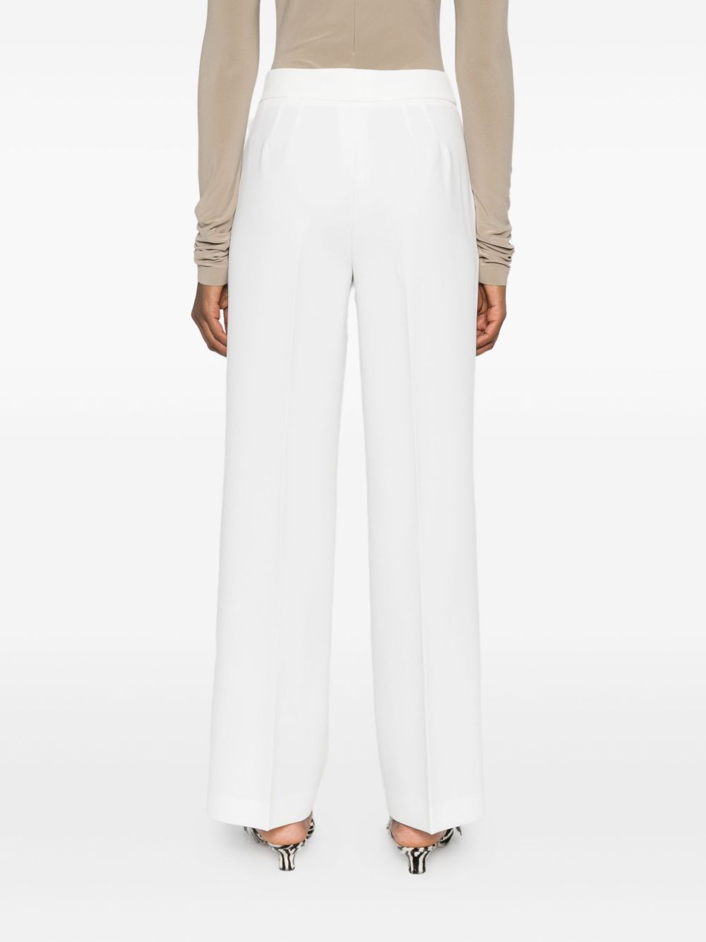 Via Masini 80 Trousers White Polyester