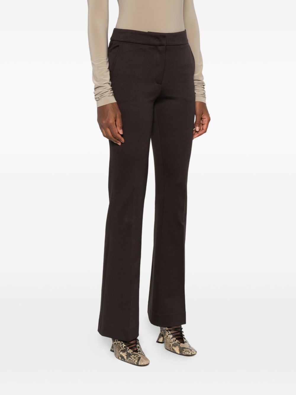 Via Masini 80 Trousers Brown Viscose
