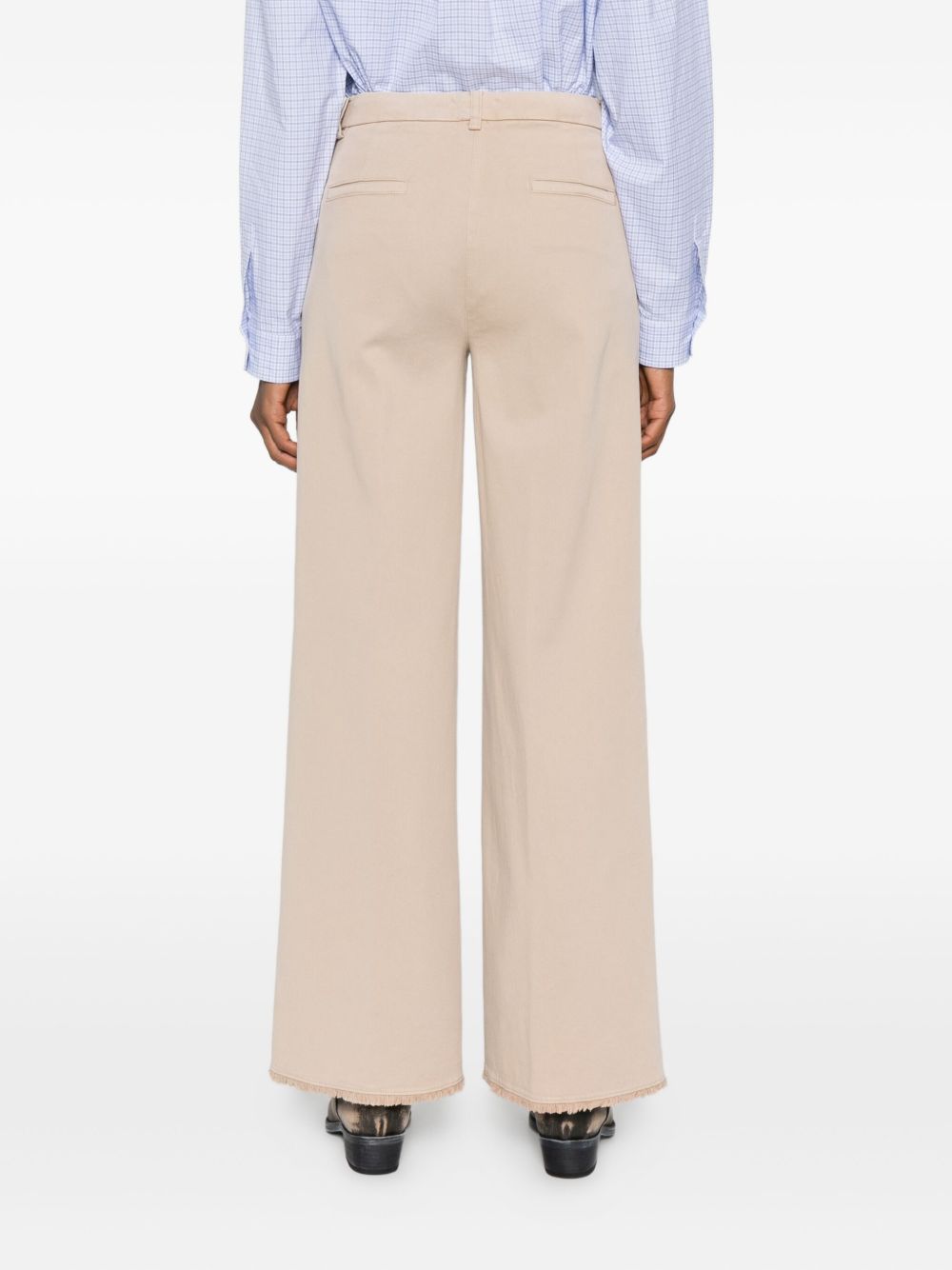 Via Masini 80 Trousers Beige Cotton