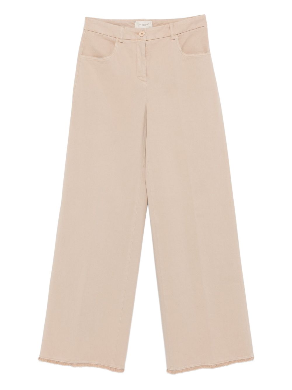 Via Masini 80 Trousers Beige Cotton