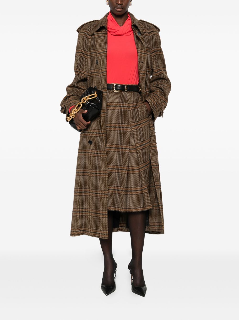 Saint Laurent Skirts Beige Outer: Wool