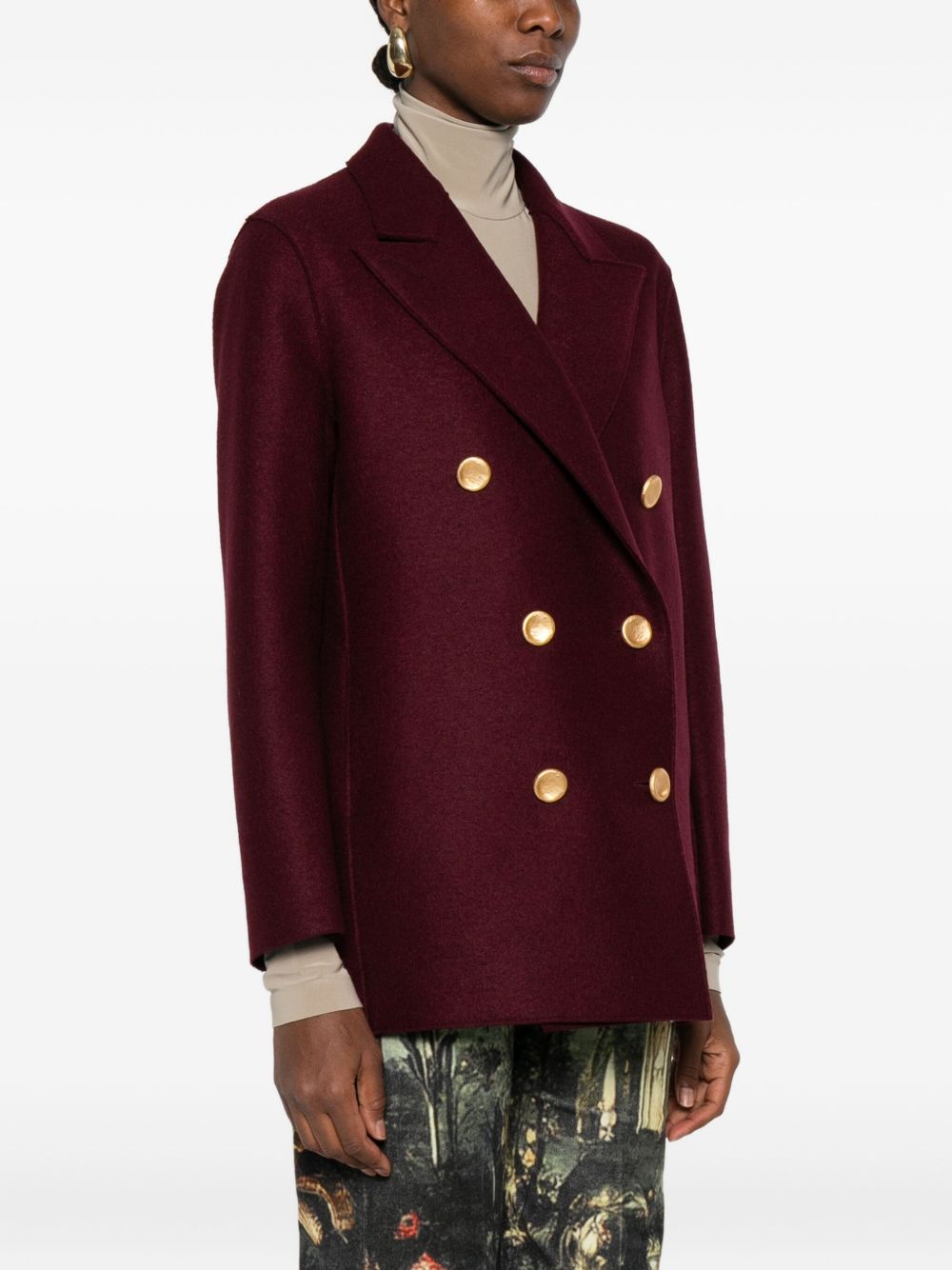 Harris Wharf London Coats Brown Virgin Wool