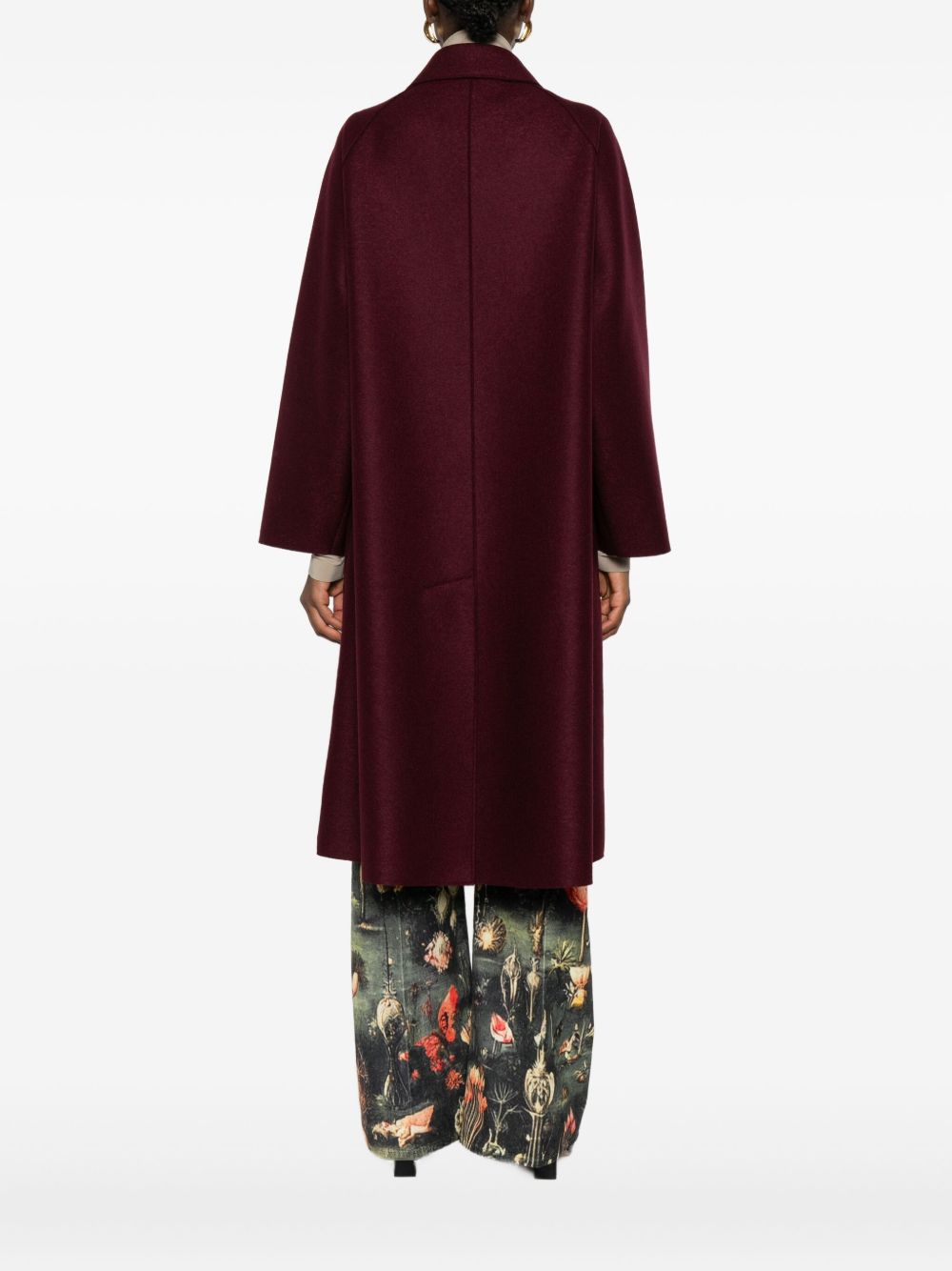 Harris Wharf London Coats Bordeaux Virgin Wool