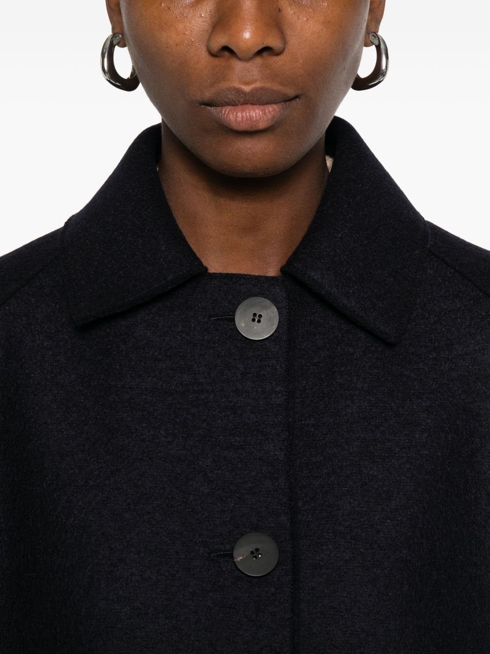 Harris Wharf London Coats Blue Virgin Wool