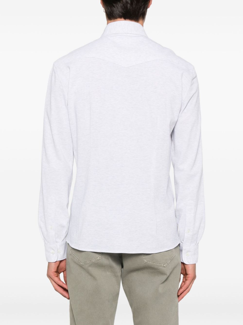 Brunello Cucinelli Shirts Grigio Chiaro Cotton