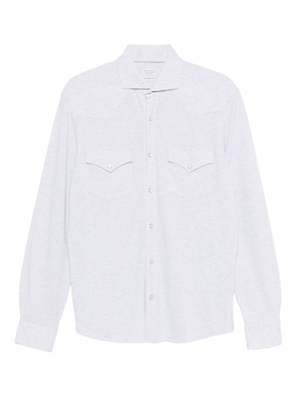 Brunello Cucinelli Shirts Grigio Chiaro Cotton