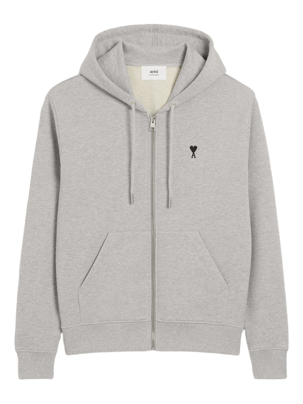 Ami Paris Sweaters Light Grey Cotton