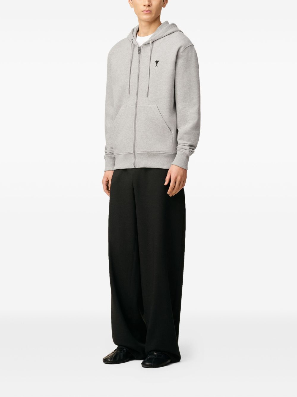 Ami Paris Sweaters Light Grey Cotton