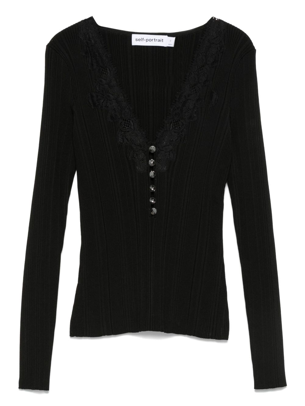 Self-portrait Sweaters Black Viscose