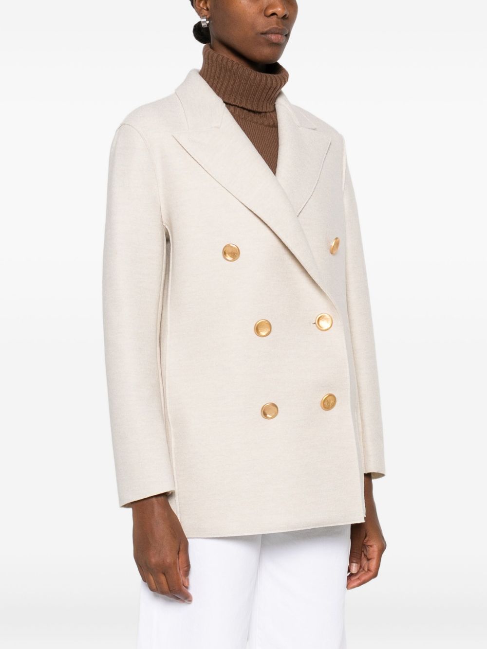 Harris Wharf London Coats Beige Virgin Wool