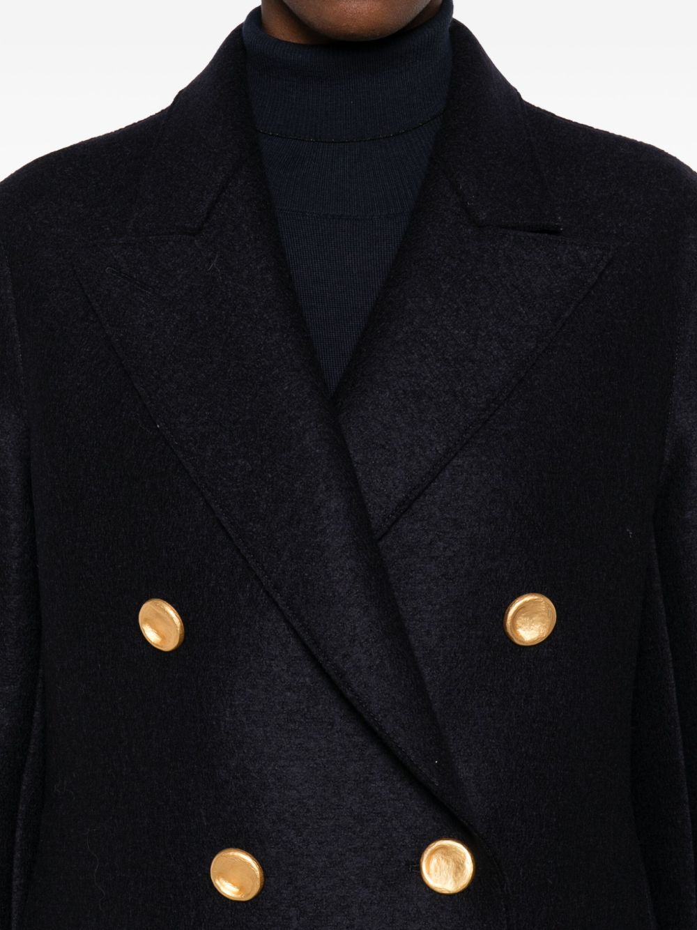 Harris Wharf London Coats Blue Wool
