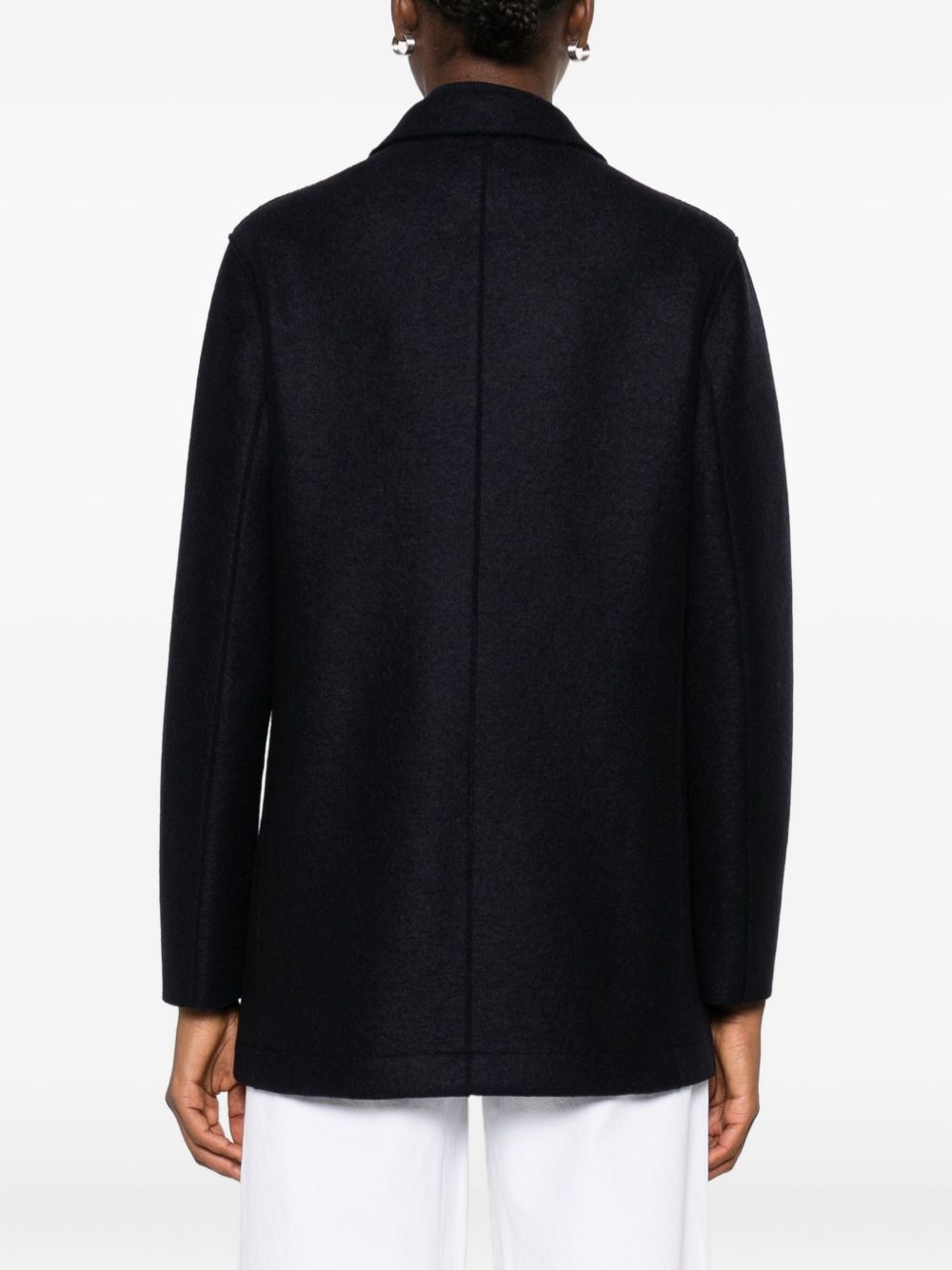 Harris Wharf London Coats Blue Wool