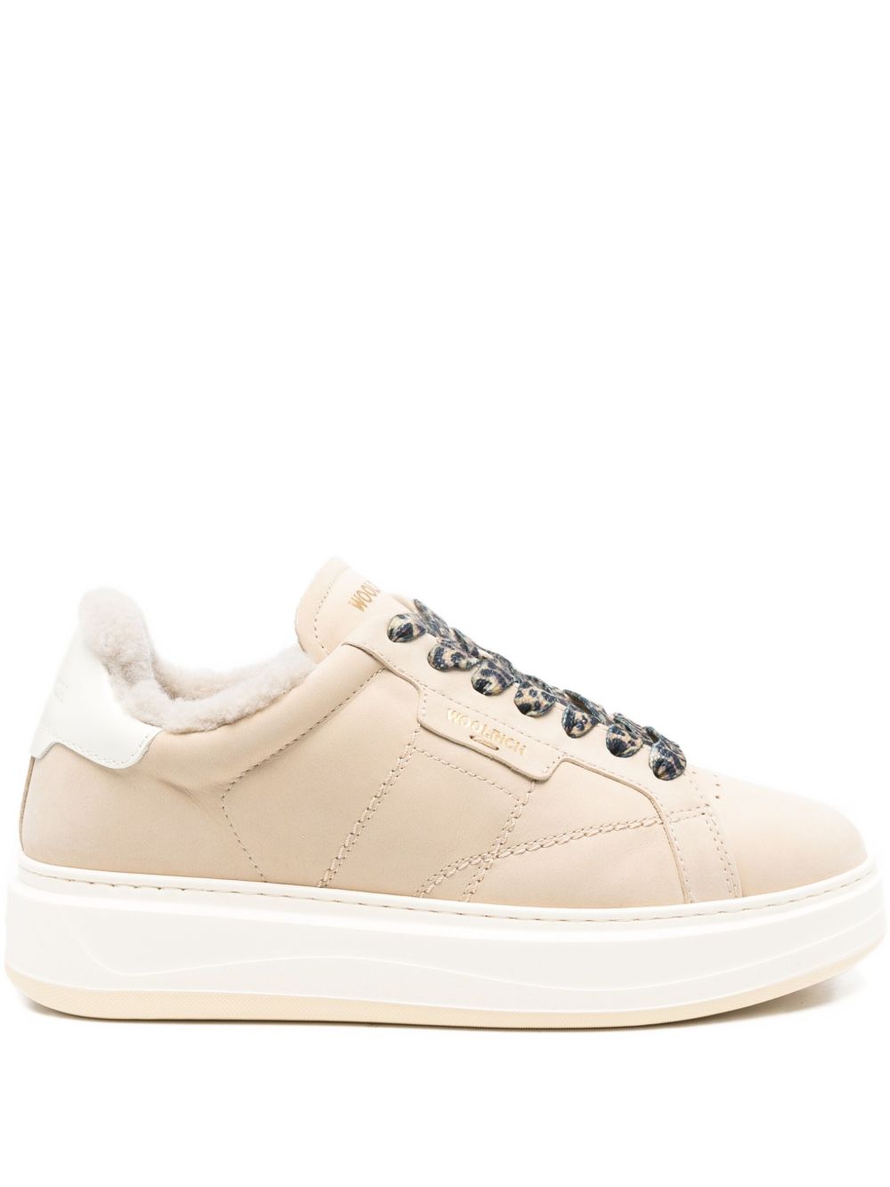 Woolrich Sneakers Cream Leather 100 %