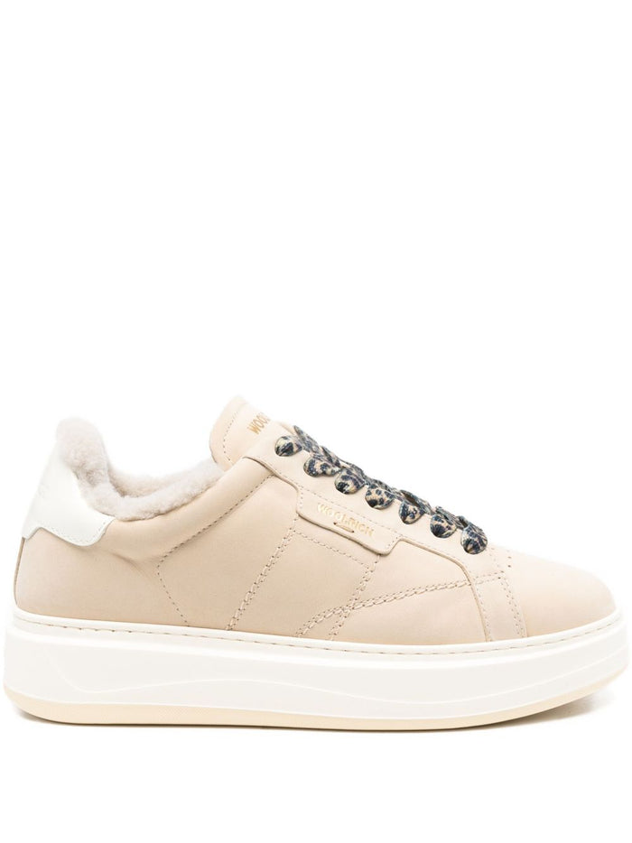 Woolrich Sneakers Cream Leather 100 %