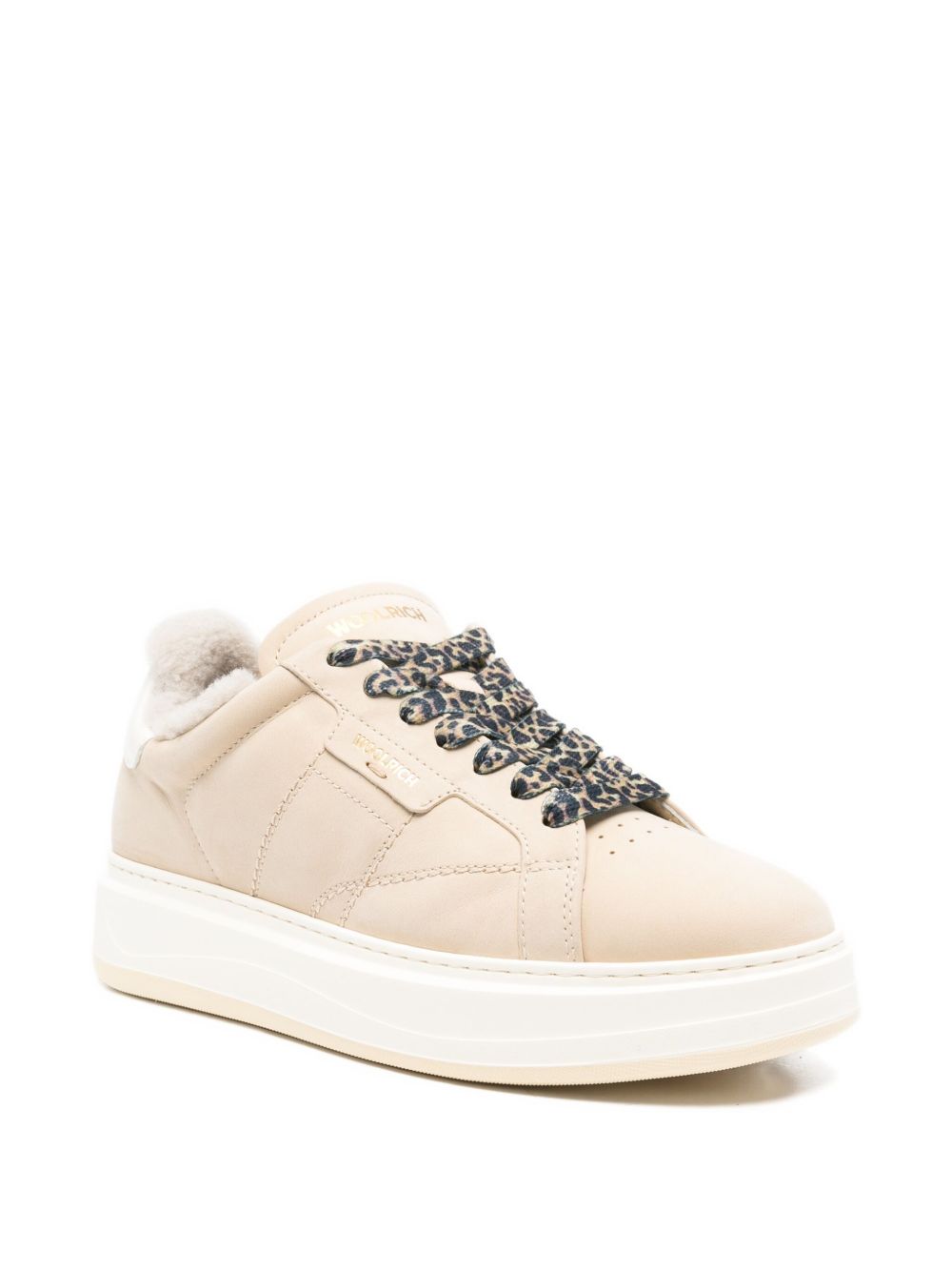 Woolrich Sneakers Cream Leather 100 %