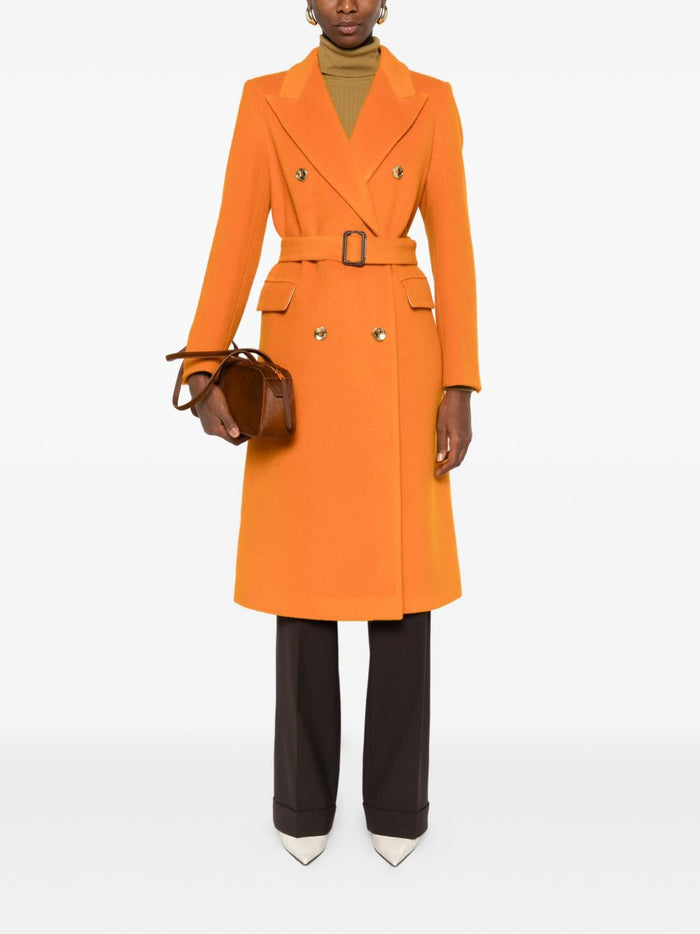 Tagliatore Coats Orange Virgin Wool