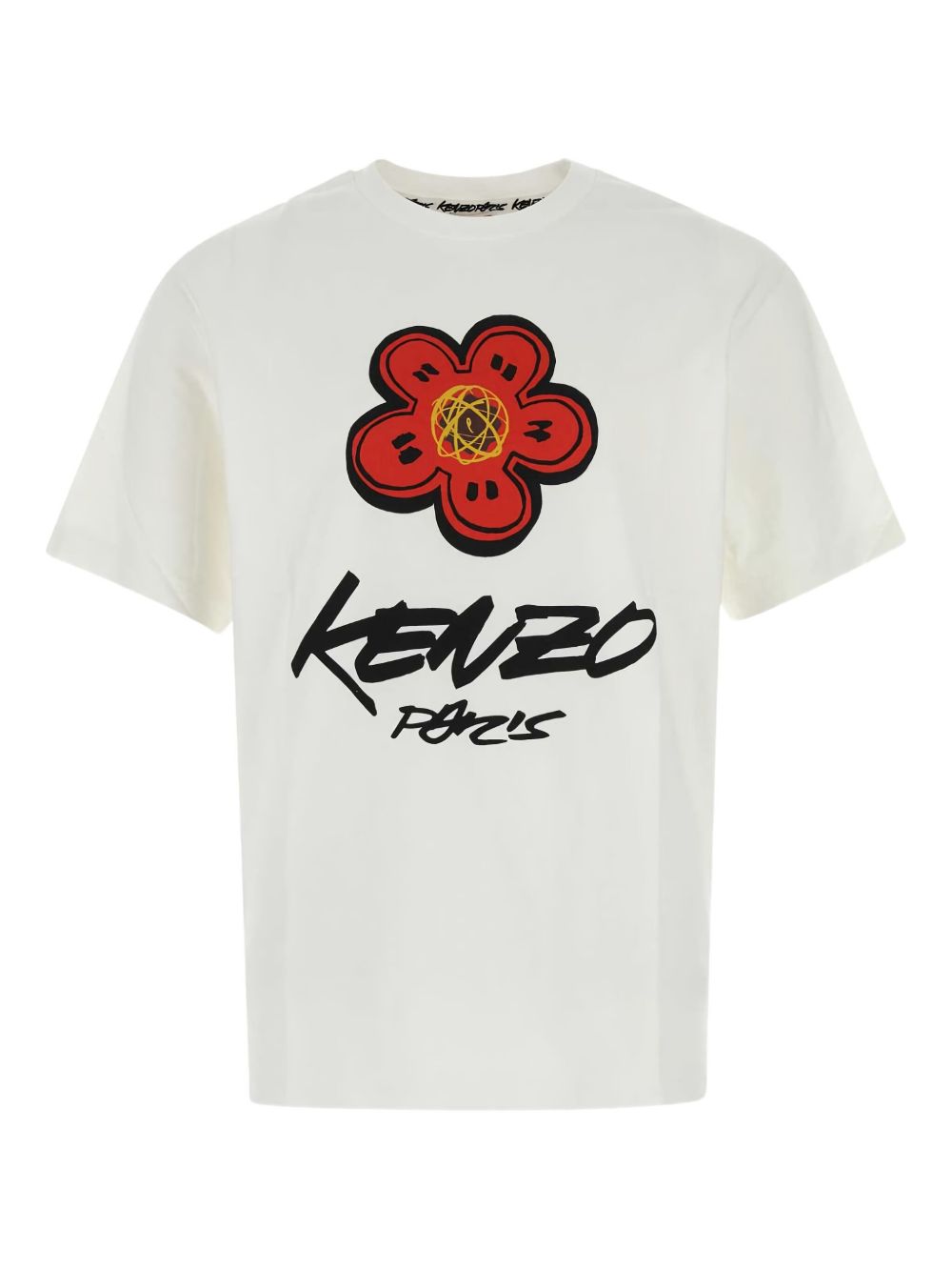 Kenzo Futura T-Shirts And Polos White Natural (veg)->cotton100.0 %