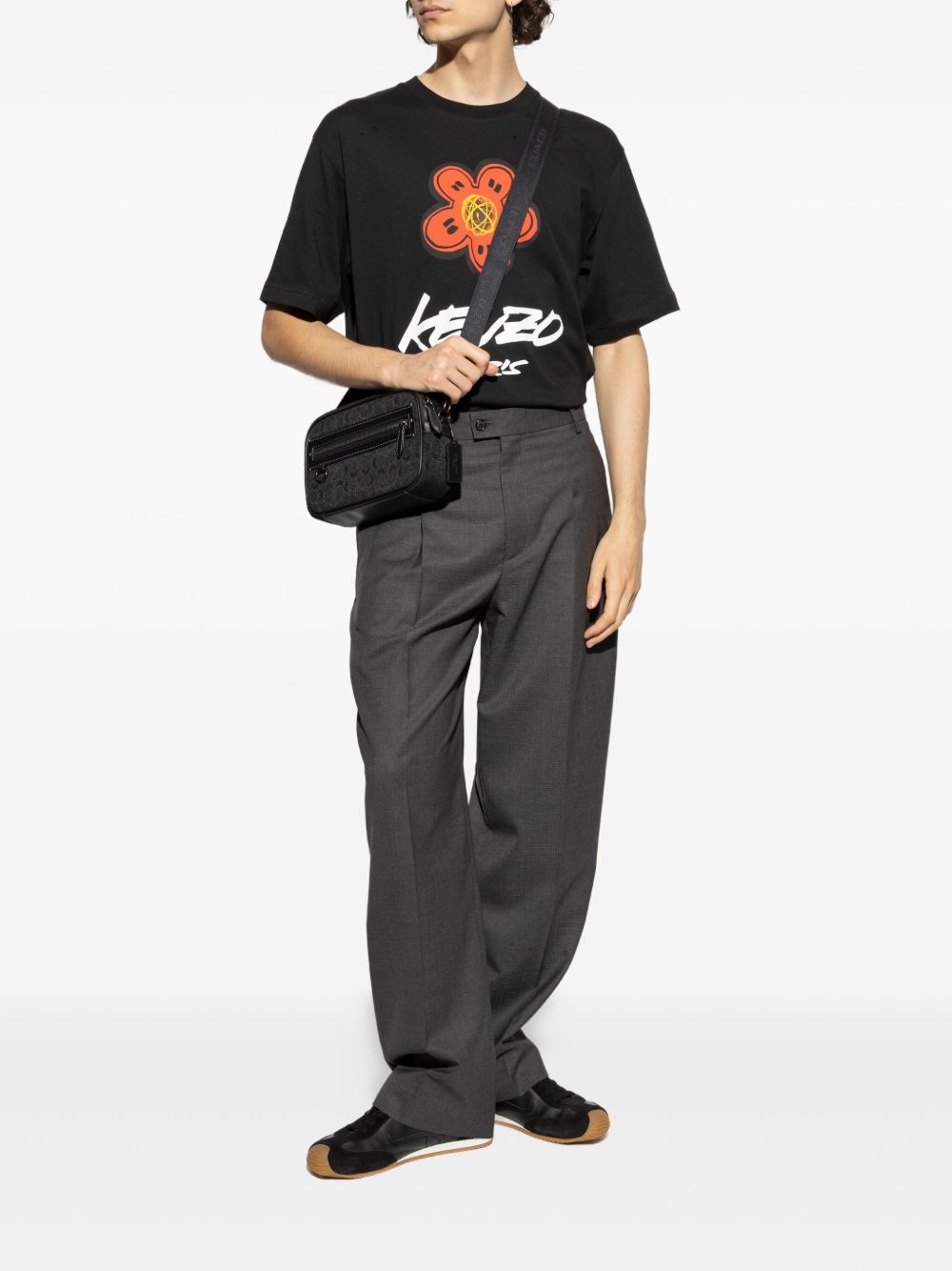 Kenzo Futura T-Shirts And Polos Black Natural (veg)->cotton100.0 %