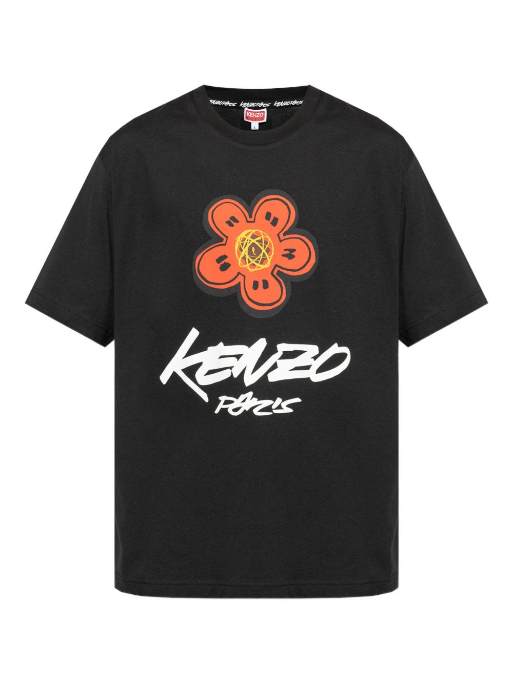 Kenzo Futura T-Shirts And Polos Black Natural (veg)->cotton100.0 %