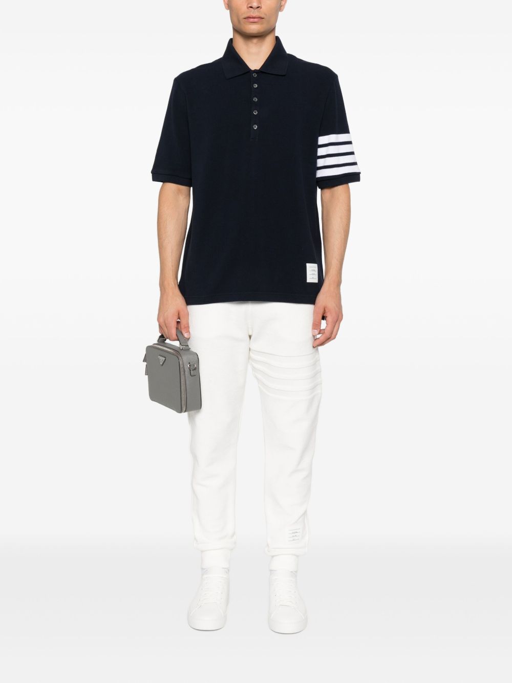 Thom Browne T-Shirts And Polos Blue Self: Cotton