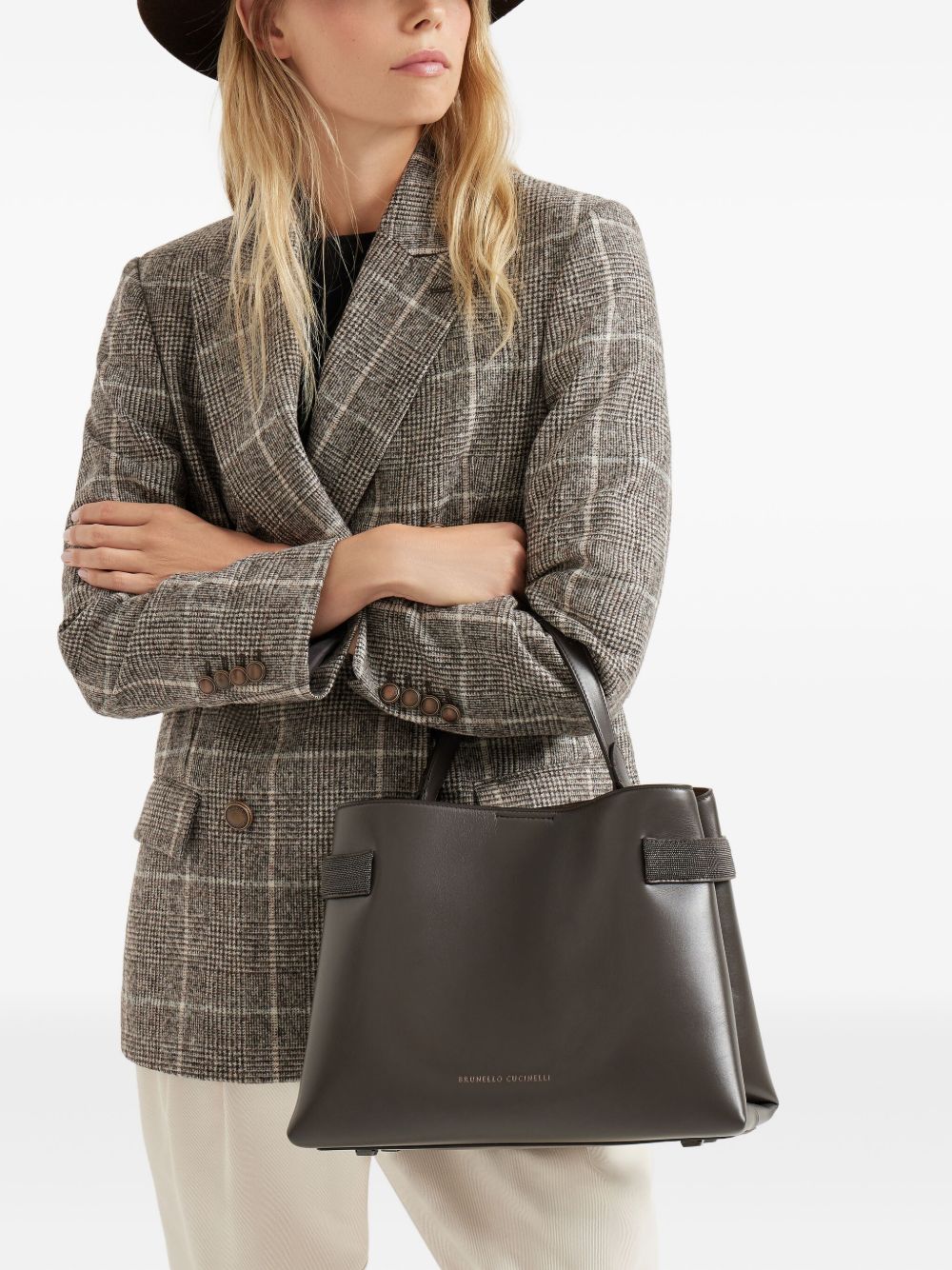 Brunello Cucinelli Bags Marrone Furs & Skins->leather100.0 %