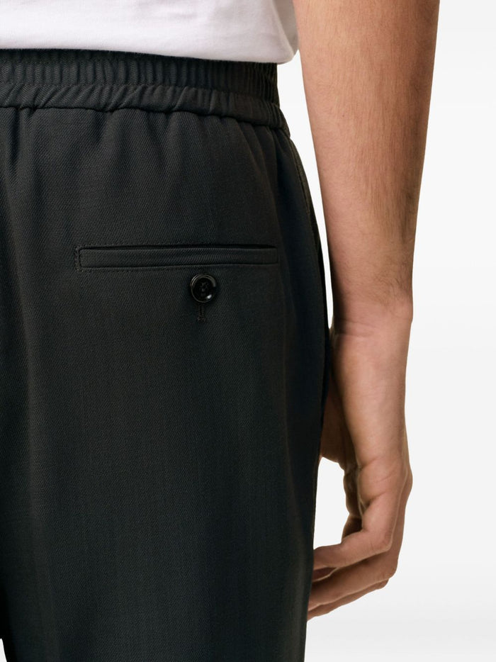 Ami Paris Trousers Grey Wool