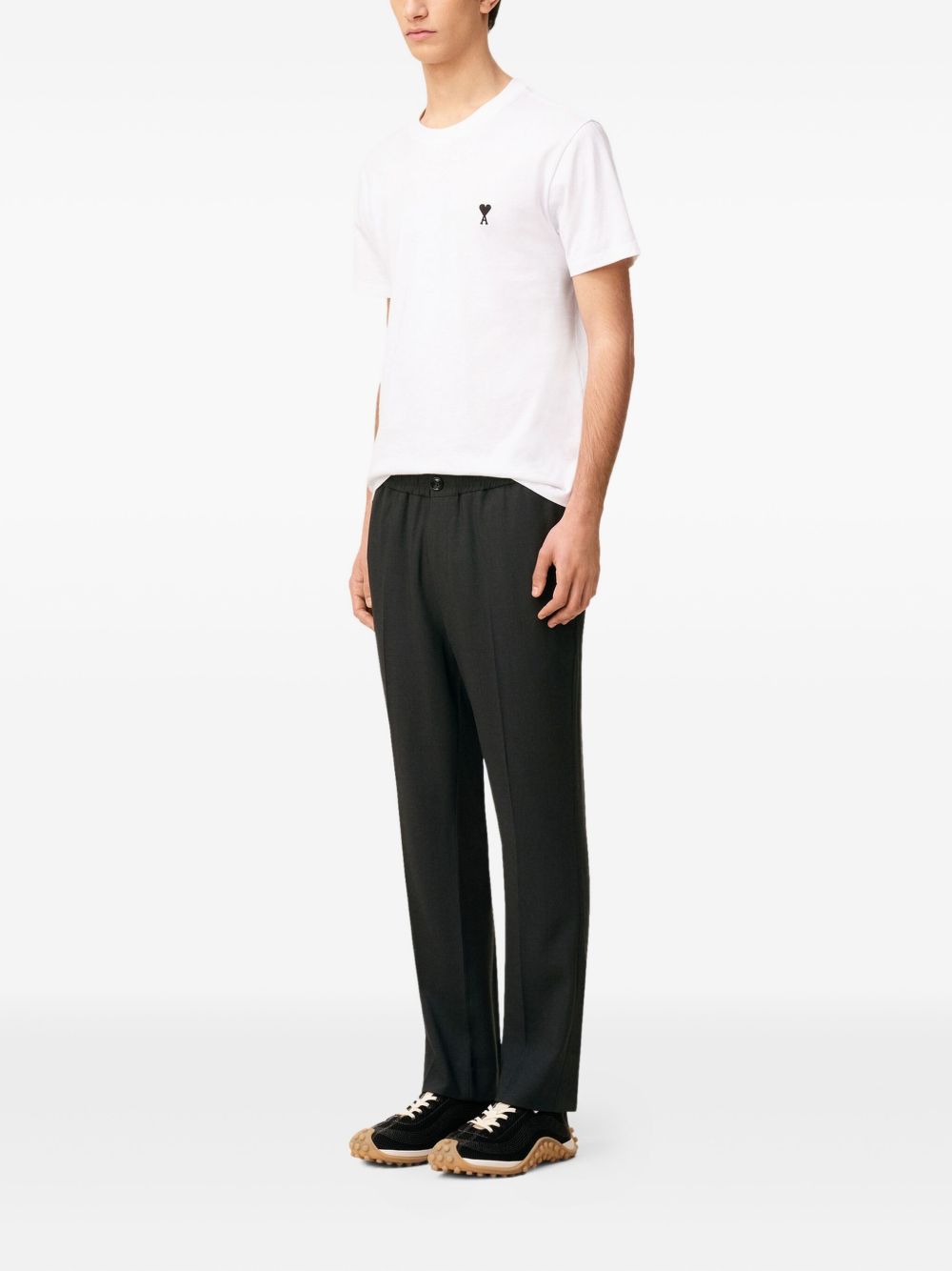 Ami Paris Trousers Grey Wool