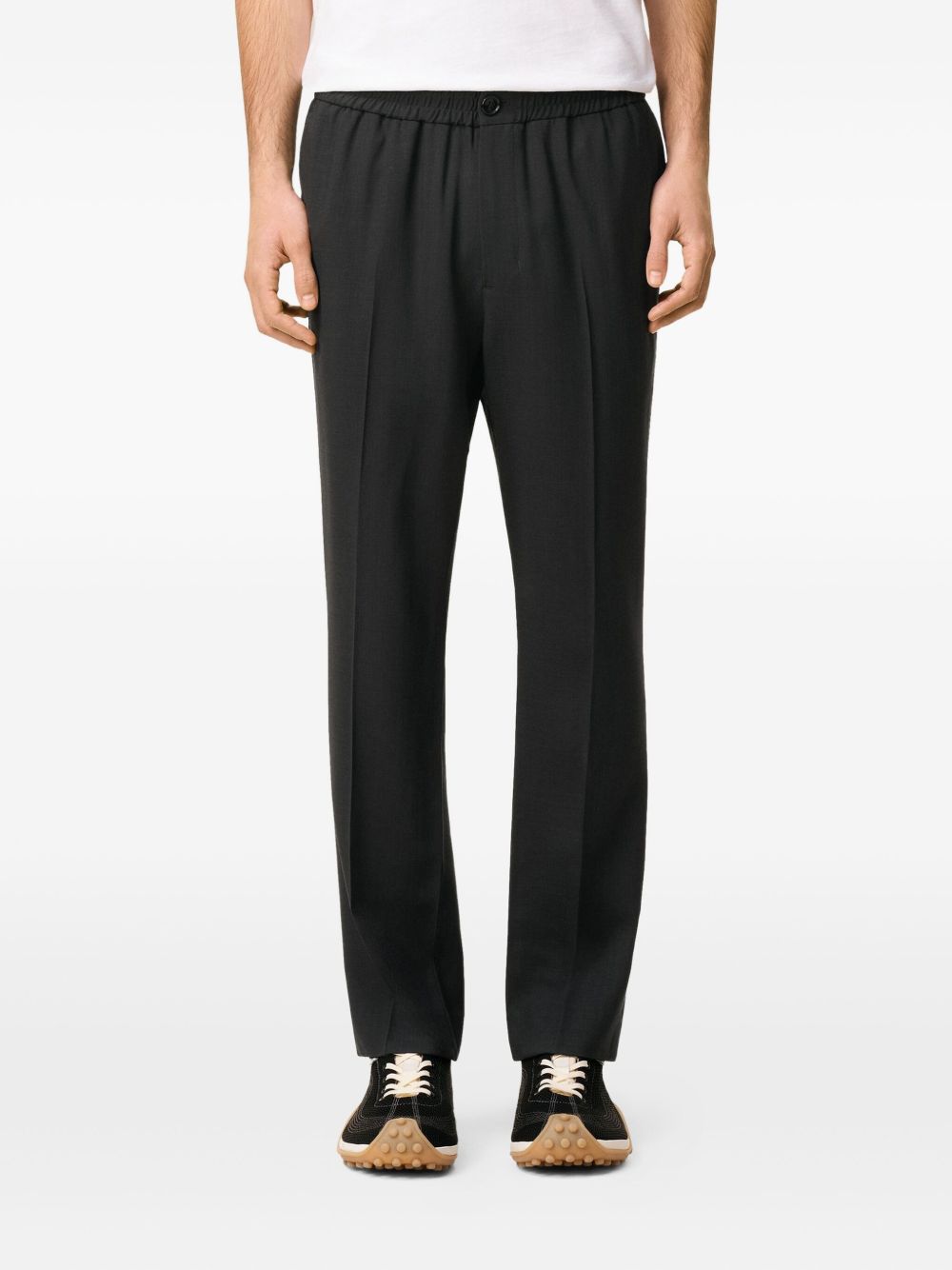 Ami Paris Trousers Grey Wool