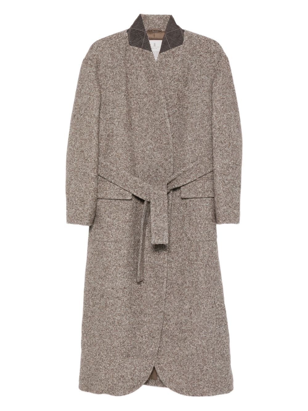 Brunello Cucinelli Coats Marrone Cotton