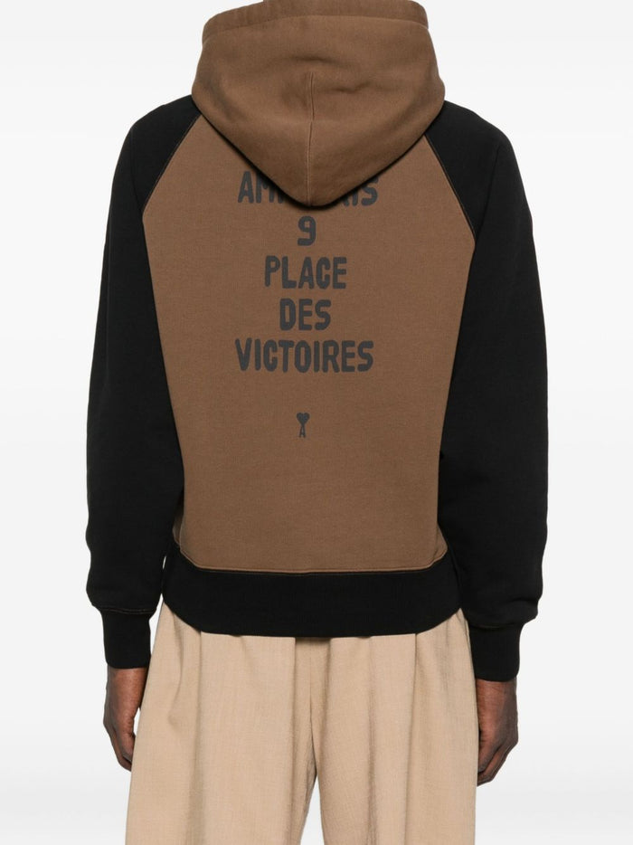 Ami Paris Sweaters Brown Cotton