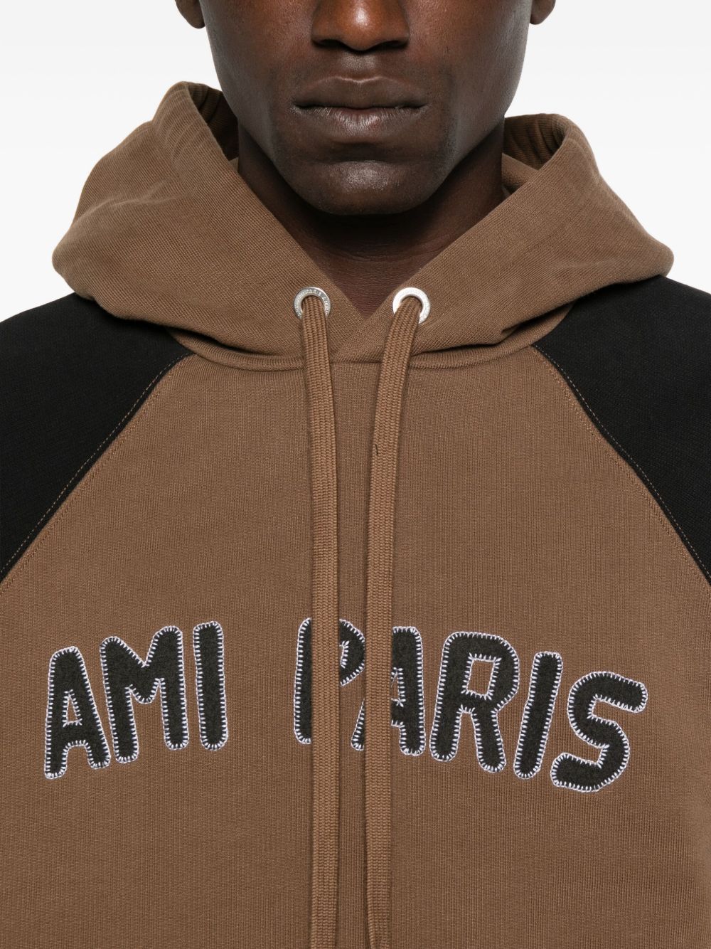 Ami Paris Sweaters Brown Cotton
