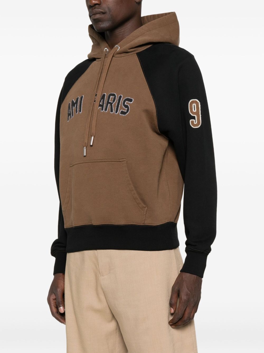 Ami Paris Sweaters Brown Cotton