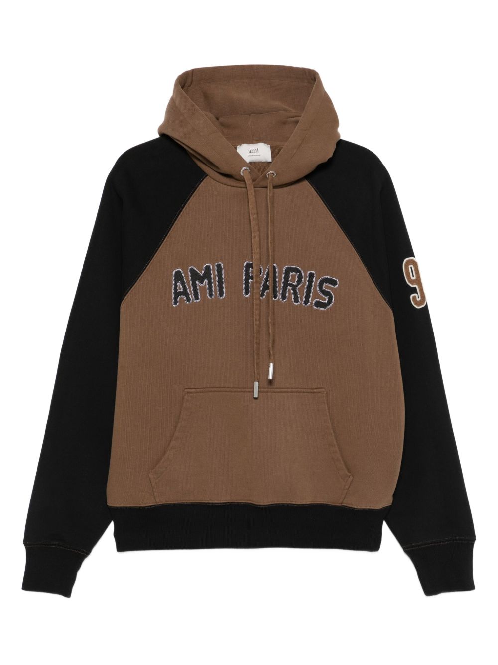 Ami Paris Sweaters Brown Cotton