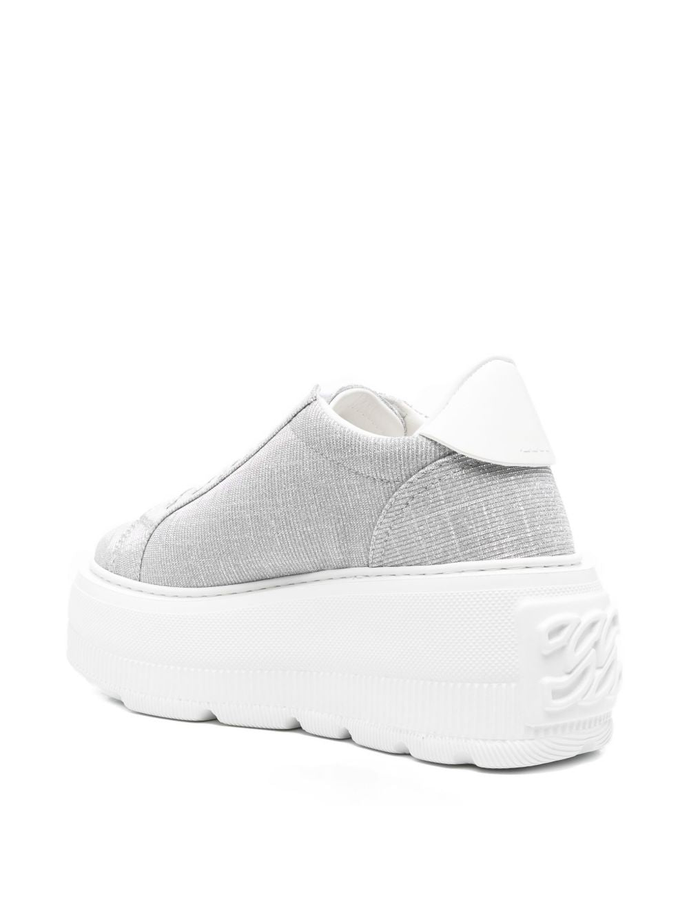 Casadei Sneakers Silver Outer: Fabric