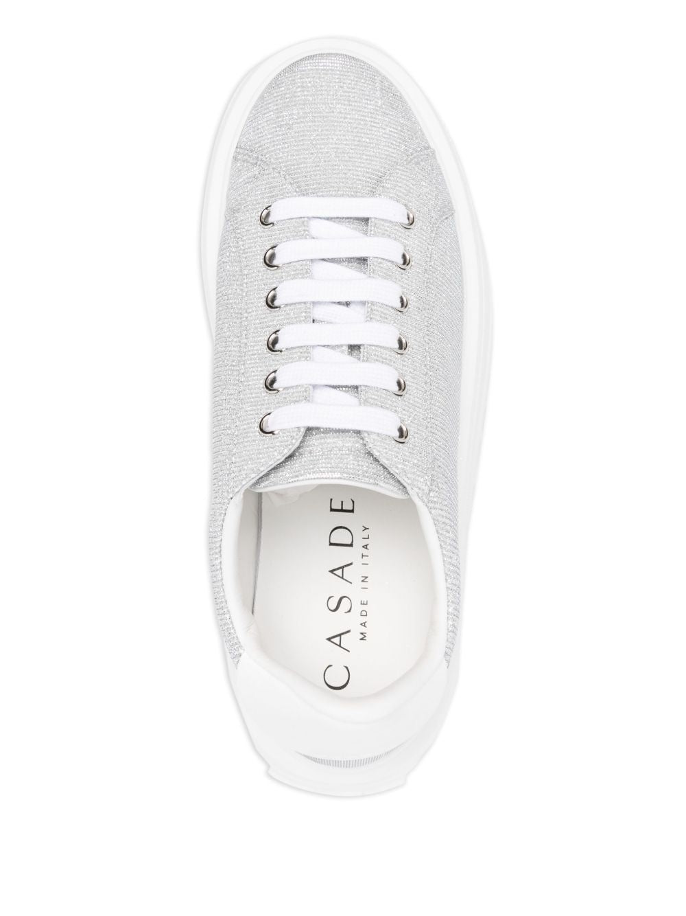 Casadei Sneakers Silver Outer: Fabric