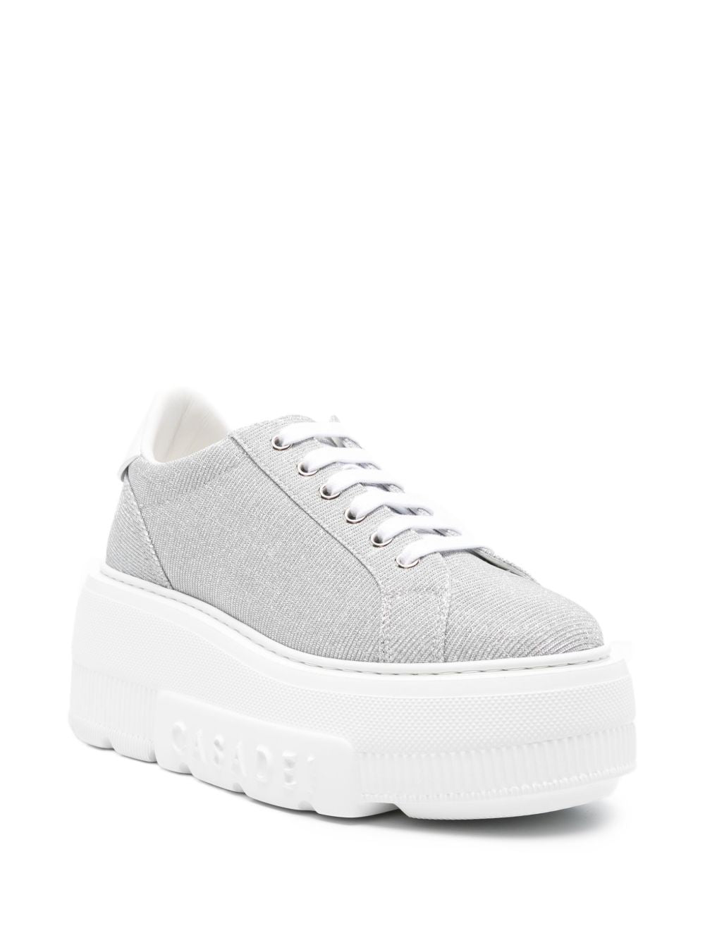 Casadei Sneakers Silver Outer: Fabric