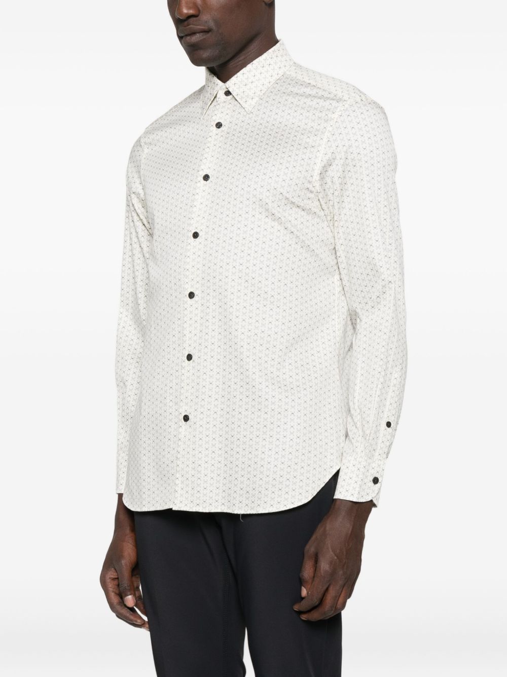 Emporio Armani Shirts Bianco Elastane