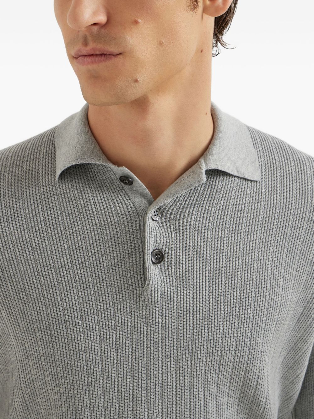 Brunello Cucinelli T-Shirts And Polos Grigio Chiaro Cotton