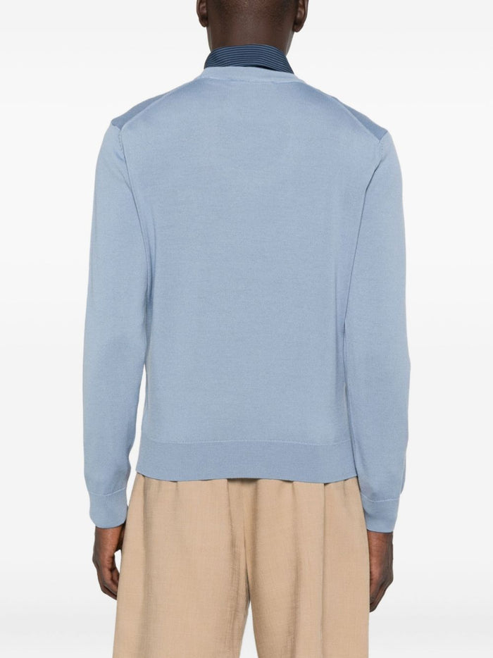 MAISON KITSUNE Sweaters Clear Blue Wool
