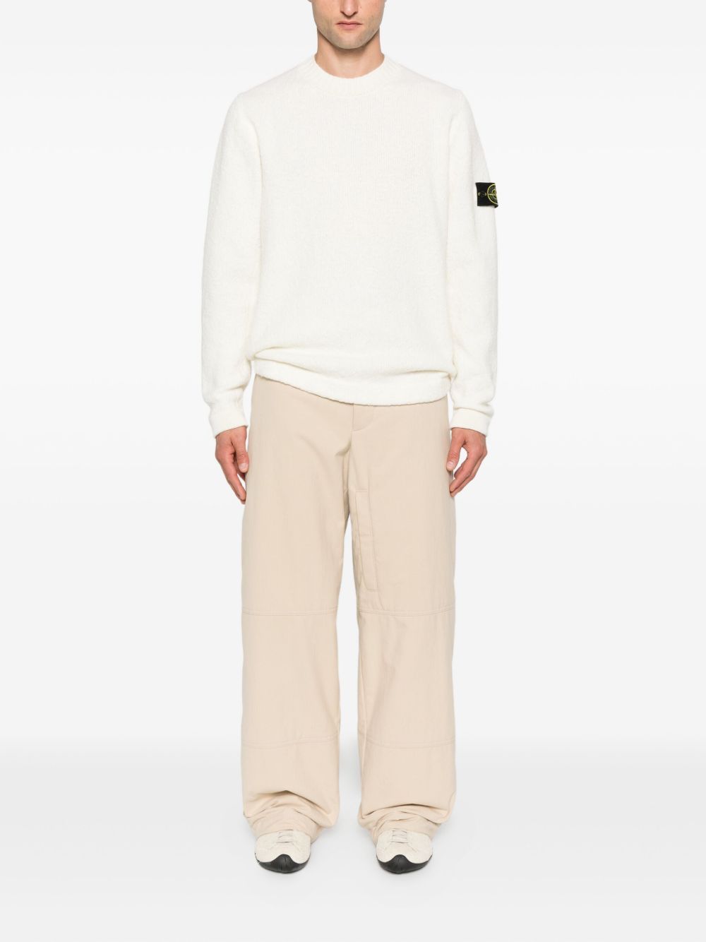Stone Island Sweaters Ivory Wool