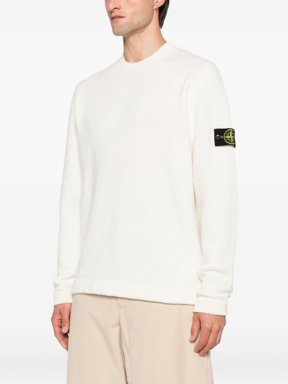 Stone Island Sweaters Ivory Wool