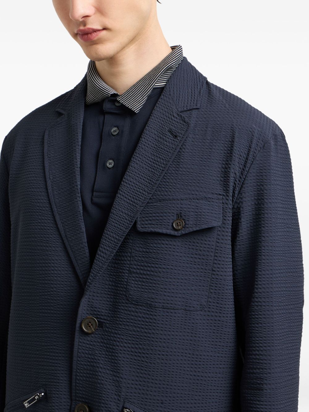 Emporio Armani Jackets Blu Polyamide