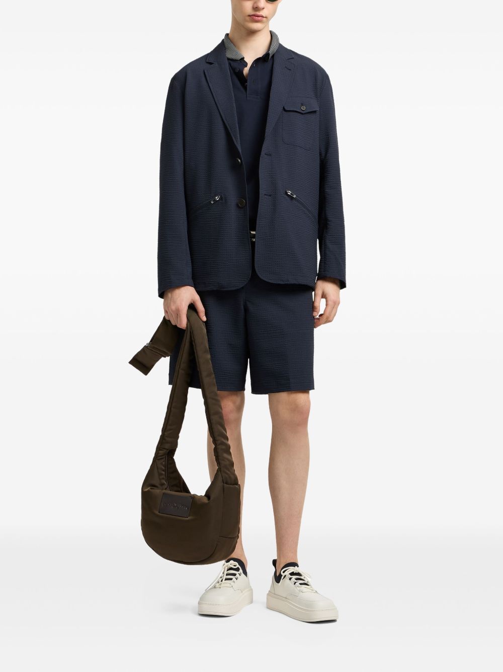 Emporio Armani Jackets Blu Polyamide