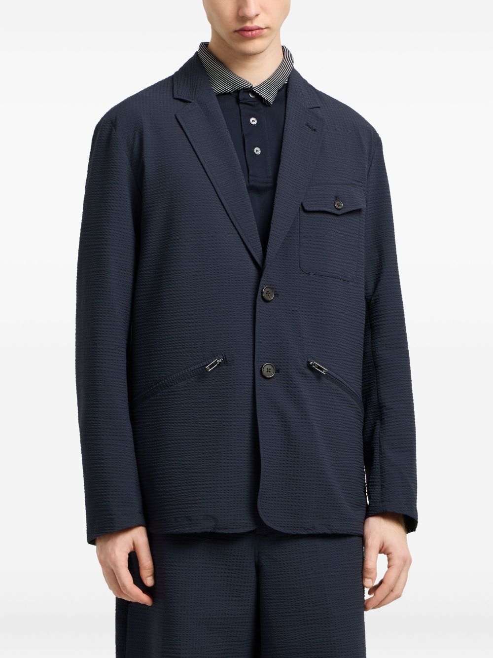 Emporio Armani Jackets Blu Polyamide