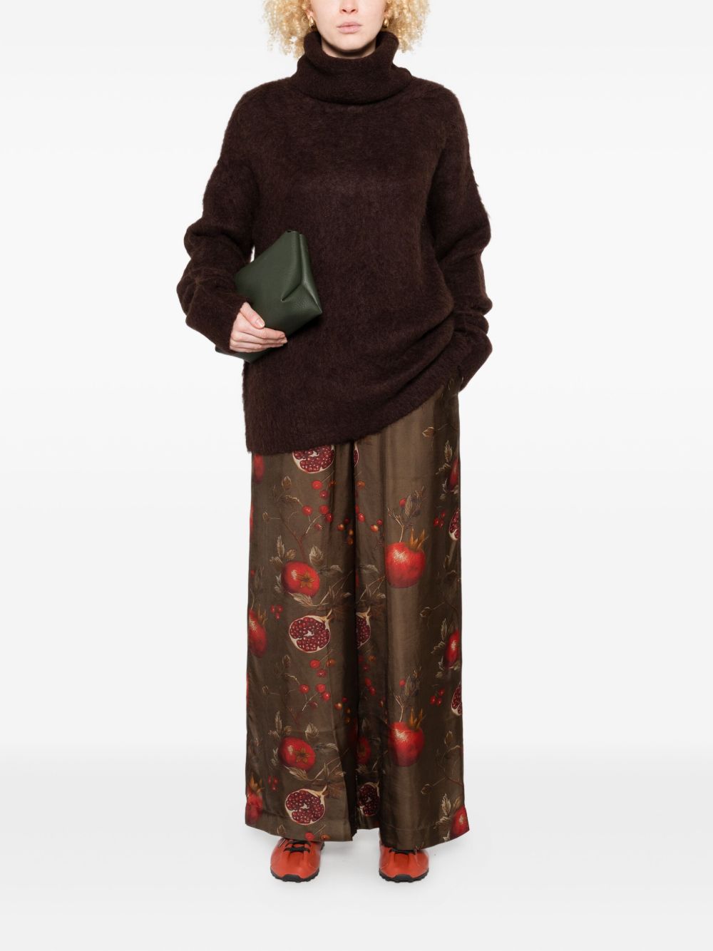 Uma Wang Trousers Brown Viscose Cupro