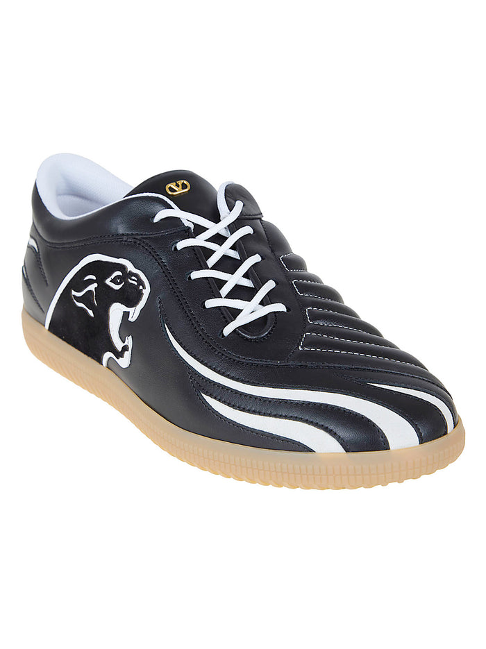 Sneaker Kicky Nappa-patch Panther Flame Crosta Rs Black Leather Calzature
