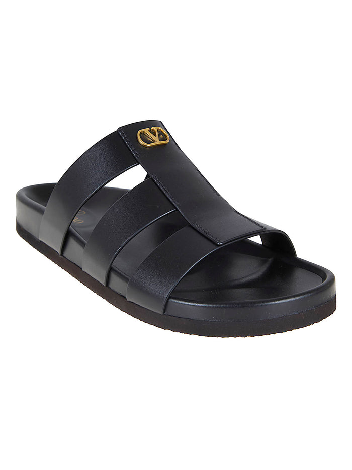 Sandal Studshield Vitello Black Calf Leather Calzature