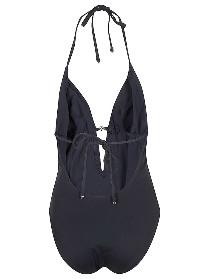 Tie-back One-piece Black Polyamide Costume